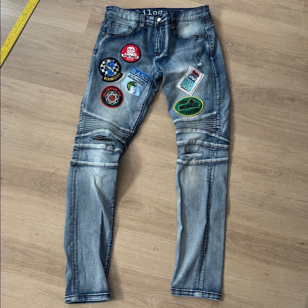Kilogram Jeans With Multiple Patches Sz‎ 32
